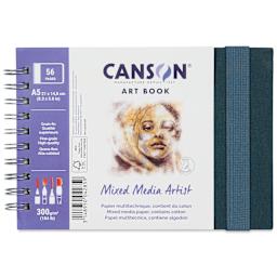 Canson Mixed Media Artist Art Book - 8-1/4" x 5-7/8", front of the pad
