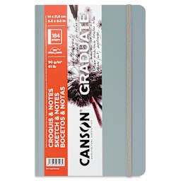 Canson Graduate Sketch and Note Hardcover Book - Front cover of the Light Gray pad