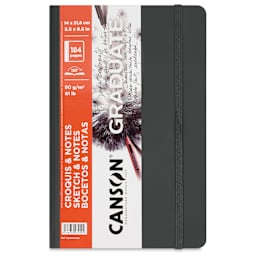 Canson Graduate Sketch and Note Hardcover Book - Front cover of the Dark Gray pad