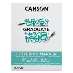 Canson Graduate Lettering Marker Pad - 9" x 12", front cover