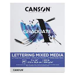 Canson Graduate Lettering Mixed Media Pad - 11" x 14", front cover