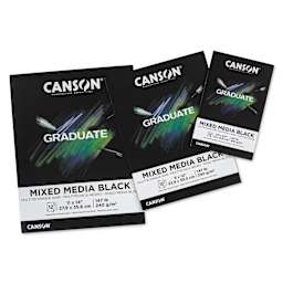 Canson Graduate Black Mixed Media Pads, various sizes