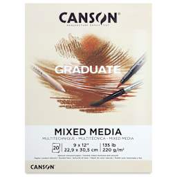 Canson Graduate Toned Mixed Media Pad - Natural, 9" x 12", front cover