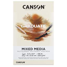 Canson Graduate Toned Mixed Media Pad - Natural, 5-1/2" x 8-1/2", front cover