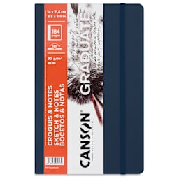 Canson Graduate Sketch and Note Softcover Book - Front cover of the Dark Blue pad