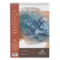 Indigo Artpapers Mixed Media Wiropad - 9" x 12", front cover
