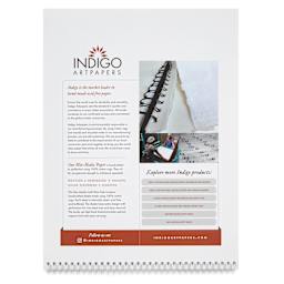 Indigo Artpapers Mixed Media Wiropad - 11" x 14", back fo the pad