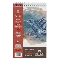 Indigo Artpapers Mixed Media Wiropad - 5-1/2" x 8-1/2", front cover