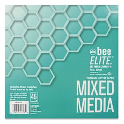 Bee Elite Tape Bound Mixed Media Pad - 8" x 8", 45 Sheets, 120 lb
