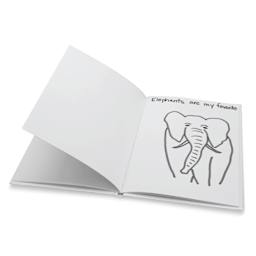 Flipside Hayes Hardcover Blank Portrait Book - 8-1/2" x 11", personalized page