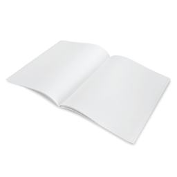 Flipside Hayes Softcover Blank Portrait Book - 8-1/2" x 11", open