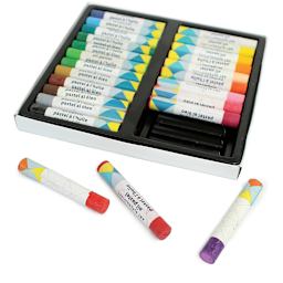 Oil Pastel 24-Color Set Student-Grade 2 3/4" x 3/8" Sticks - Peggable