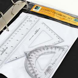 Art Alternatives Geometry Set, 8" Ruler, 4 pieces