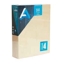 Art Alternatives Classic Wood Panel Value Pack, Studio, .75 in Profile, 11 in x 14 in, 4/Pkg.