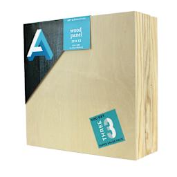 Art Alternatives Classic Wood Panel Value Pack, Gallery, 1.5 in Profile,  12 in x 12 in, 3/Pkg.