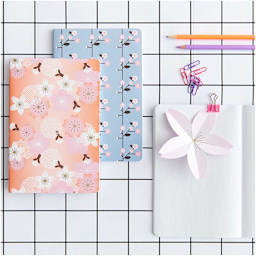 Rico Design Sakura Orange/Blue Set - Dotted, 2 Books/Pkg., A5 (5.7" x 8.3")