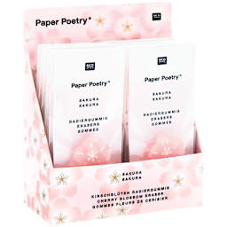 Rico Design Sakura-Shaped Eraser 12-Piece P.O.P. Display