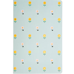 Rico Design Flowers Blue/Pink Set - Dotted, 2 Books/Pkg., A5 (5.7" x 8.3")