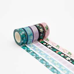 Printed Washi Tape Sets Bee/Fruit/Flower Set - 5/Pkg.