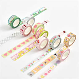 Printed Washi Tape Sets Pixels Set - 5/Pkg.