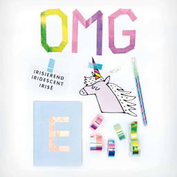 Mini Mirror Rainbow Tape Dispenser Sets 5-Roll Rainbow Pink Set - 12mm x 1.8m