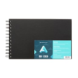 Art Alternatives Spiral-Bound Sketch Book, Landscape, 80 Sheets, White, 9" x 6"