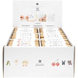Rico Design Stick & Stitch Embroidery Kits 24-Piece P.O.P. Display