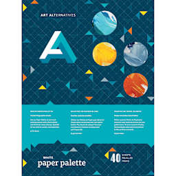 Art Alternatives White Paper Palette Pad, 40 Sheets, White, 9" x 12"