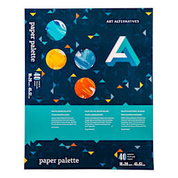 Art Alternatives White Paper Palette Pad, 40 Sheets, White, 16" x 20"