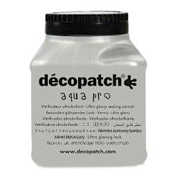 DecoPatch Aquapro Varnish - Ultra Glossy, 6 oz, Front of Bottle