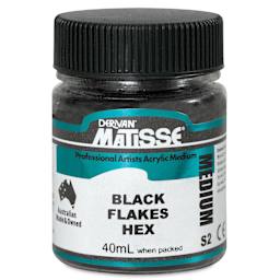 Matisse Acrylic Effects Dry Medium Black Flakes Hex - 40 ml
