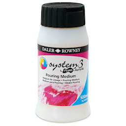 Daler-Rowney System3 Fluid Acrylic Mediums - Pouring Medium, 500 ml (Front of jar)
