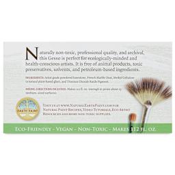 Natural Earth Paint Artists' Gesso Kit (back of packaging)