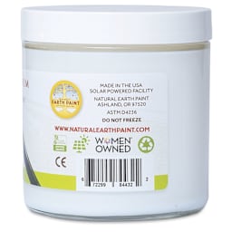 Natural Earth Paint Natural Acrylik Medium - 16 oz Glass Jar, back view