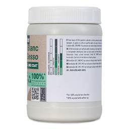 Pebeo Studio Green Gesso - One Coat White, 225 ml side view