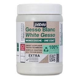 Pebeo Studio Green Gesso - One Coat White, 225 ml