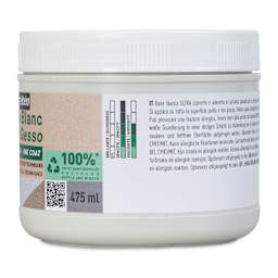 Pebeo Studio Green Gesso - One Coat White, 475 ml side view