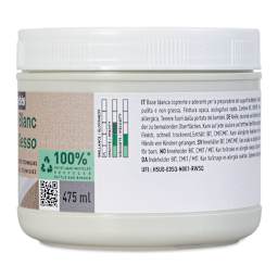 Pebeo Studio Green Gesso - White, 475 ml side view