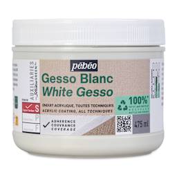 Pebeo Studio Green Gesso - White, 475 ml