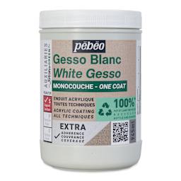 Pebeo Studio Green Gesso - One Coat White, 945 ml