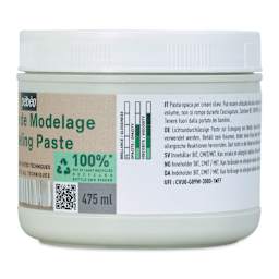Pebeo Studio Green Modeling Paste - 475 ml side view