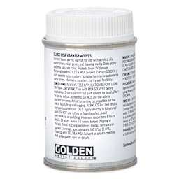 Golden MSA Varnish with UVLS - Gloss, 4 oz side of can