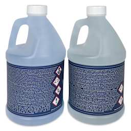 Fleur Super Clear Resin - Resin and Hardener, 3.8 L back of bottles