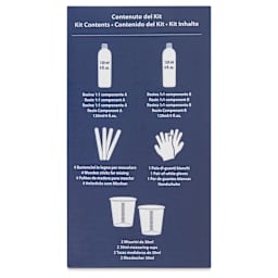 Fleur Super Clear Resin - Resin and Hardener Kit, 240 ml back of package