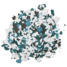 Fleur Terrazzo Effect Flakes - Brazilian Emerald out of the jar