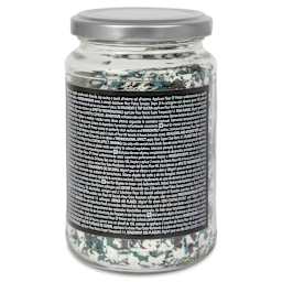 Fleur Terrazzo Effect Flakes - Brazilian Emerald, 200 g back of jar