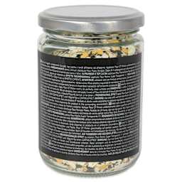 Fleur Terrazzo Effect Flakes - Tiger Eye, 200 g back of jar