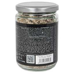 Fleur Terrazzo Effect Flakes - Bronzite Brown, 200 g side of jar