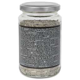 Fleur Terrazzo Effect Flakes - Taupe Quartz, 200 g side of jar
