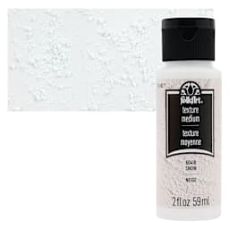 FolkArt Snow Texture Acrylic Medium - 2oz Bottle and swatch